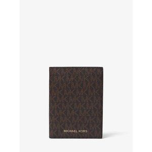 NEW MICHAEL Michael Kors Logo Passport Wallet